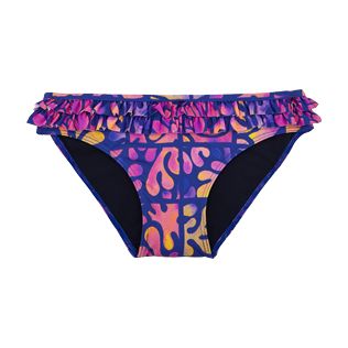 Mädchen Andere Bedruckt - Gerüschte Phuket Bikinihose für Mädchen, Sea blue front Mädchen Andere Bedruckt - Gerüschte Phuket Bikinihose für Mädchen, Sea blue front