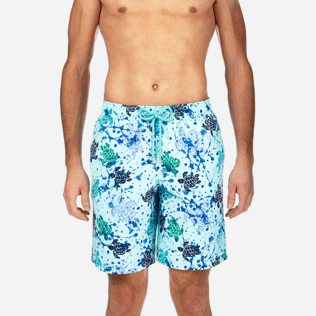 Men Long Printed - Long Cut Swim shorts, Lagoon supp1 Men Long Printed - Long Cut Swim shorts, Lagoon supp1