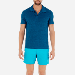 Homme AUTRES Uni - Polo en jersey de Lin Uni, Embruns supp1 Homme AUTRES Uni - Polo en jersey de Lin Uni, Embruns supp1