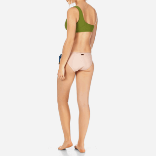 Women Asymmetrical Solid - Women Asymmetric Bikini Top Neoprene, Moss backworn Women Asymmetrical Solid - Women Asymmetric Bikini Top Neoprene, Moss backworn