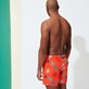 Men Classic Embroidered - Men Swimwear Embroidered Ronde Des Tortues, Medlar back worn view