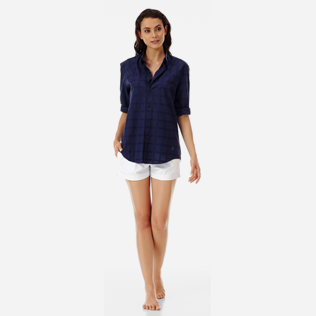 Altri Grafico - Camicia unisex in cotone Carreaux, Blu marine supp4 Altri Grafico - Camicia unisex in cotone Carreaux, Blu marine supp4