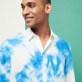 Homme AUTRES Imprimé - Chemise en lin homme Spirales Tie & Dye, Bleu ciel vue de détail 1