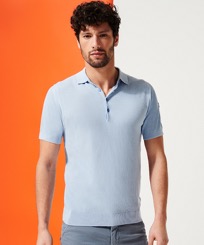 Men Others Solid - Men Light Cotton Polo Shirt, Pastel front worn view