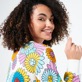 Damen Andere Bedruckt - Marguerites Sweatshirt aus Baumwolle mit aufgeflocktem Vilebrequin Logo für Damen, Weiss Details Ansicht 2