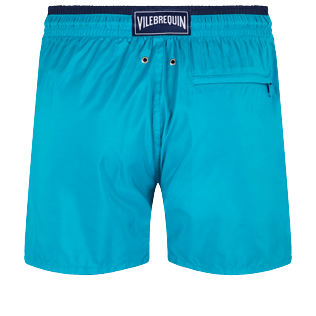 男款 Ultra-light classique 纯色 - 男士双色纯色泳裤, Ming blue 后视图