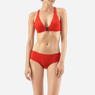 Mujer Bottoms Liso - Braguitas de bikini en tejido moldeado liso, Amapola supp1 Mujer Bottoms Liso - Braguitas de bikini en tejido moldeado liso, Amapola supp1