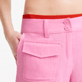 女款 Others 纯色 - 女士纯色亚麻百慕大短裤 - Vilebrequin x JCC+ 合作款 - 限量版, Pink polka jcc 细节视图1