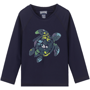 Altri Stampato - Rash guard bambini Ronde des tortues, Blu marine front Altri Stampato - Rash guard bambini Ronde des tortues, Blu marine front