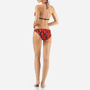 Women Bottoms Printed - Silex Fishes Bikini bottom, Poppy red backworn Women Bottoms Printed - Silex Fishes Bikini bottom, Poppy red backworn