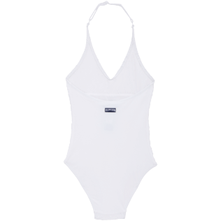 Girls Others Embroidered - Girls One-piece Swimsuit Broderies Anglaises, White back view