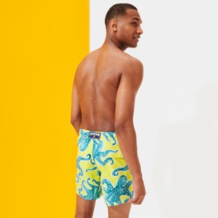 Men Classic Printed - Men Swim Trunks 2014 Poulpes, Lemon details view 3