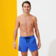 Men Others Solid - Men Swimwear Short and Fitted Stretch Solid, Sea blue front worn view