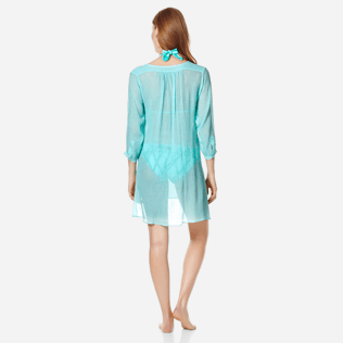 Damen Andere Uni - Crépon Uni Strandkleid aus Baumwollseide für Damen, Wasser backworn Damen Andere Uni - Crépon Uni Strandkleid aus Baumwollseide für Damen, Wasser backworn