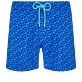 Uomo Classico ultraleggero Stampato - Costume da bagno uomo ultraleggero e ripiegabile Micro Ronde Des Tortues, Blu mare vista frontale