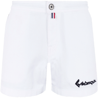 Men Others Solid - Men White 70s Shorts, White front Men Others Solid - Men White 70s Shorts, White front