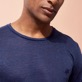 Hombre Autros Liso - Men Linen Jersey T-Shirt Solid, Azul marino detalles vista 1
