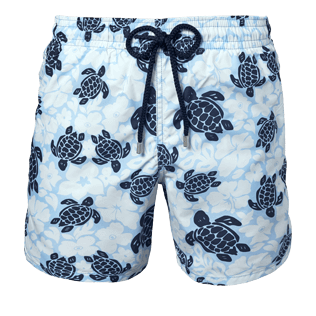 Uomo Classico Stampato - Costume da bagno uomo Tortues Hawai - ESCLUSIVA WEB, Azzurro cielo front Uomo Classico Stampato - Costume da bagno uomo Tortues Hawai - ESCLUSIVA WEB, Azzurro cielo front