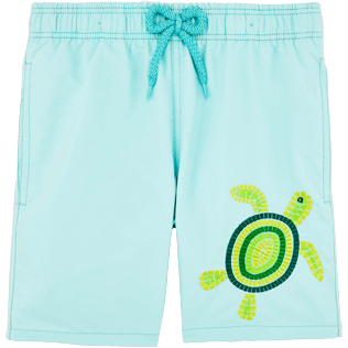 Niños Corte Clásico Bordado - Bañador con bordado Mosaic Turtles para niño, Laguna front Niños Corte Clásico Bordado - Bañador con bordado Mosaic Turtles para niño, Laguna front