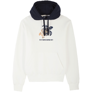 Picture of Men Others Printed - Men Cotton Hoodie Sweatshirt Ronde Des Tortues Fireworks, Off white front view Picture of Men Others Printed - Men Cotton Hoodie Sweatshirt Ronde Des Tortues Fireworks, Off white front view