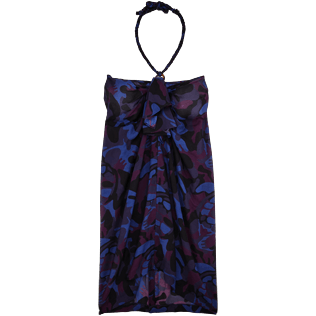 Women Dresses Printed - Camouflage Turtles Skirt Pareo, Plum front Women Dresses Printed - Camouflage Turtles Skirt Pareo, Plum front
