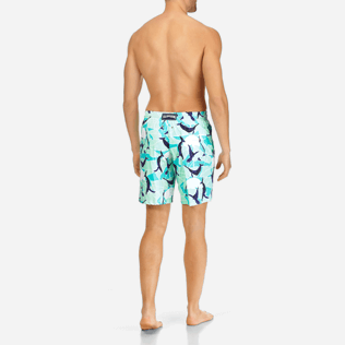 Hombres Corte Largo Estampado - Bañador elástico con estampado Magic Whales para hombre, Laguna backworn Hombres Corte Largo Estampado - Bañador elástico con estampado Magic Whales para hombre, Laguna backworn