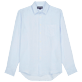 Uomo Altri Unita - Camicia uomo in lino tinta unita, Azzurro cielo front Uomo Altri Unita - Camicia uomo in lino tinta unita, Azzurro cielo front