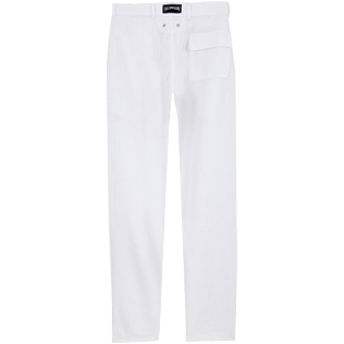 Men Others Solid - Men straight Linen Pants Solid, White back Men Others Solid - Men straight Linen Pants Solid, White back