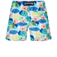 Boys Short classic Printed - Boys Swimwear Ultra-light and packable Urchins & Fishes, White back view