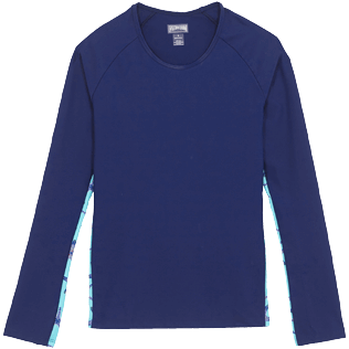 Donna Altri Stampato - Rash guard donna Starfish Dance, Blu batik front Donna Altri Stampato - Rash guard donna Starfish Dance, Blu batik front
