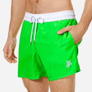 Hombre Clásico ultra ligero Liso - Bañador ultraligero y plegable con estampado de dos colores lisos fosforescentes para hombre, Verde fluorescente supp1 Hombre Clásico ultra ligero Liso - Bañador ultraligero y plegable con estampado de dos colores lisos fosforescentes para hombre, Verde fluorescente supp1