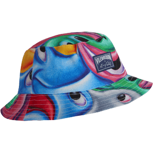 Others Printed - Men Bucket Hat Faces In Places - Vilebrequin x Kenny Scharf, Multicolor front view