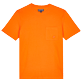 Hombre Autros Liso - Camiseta de algodón orgánico de color liso para hombre, Albaricoque vista frontal