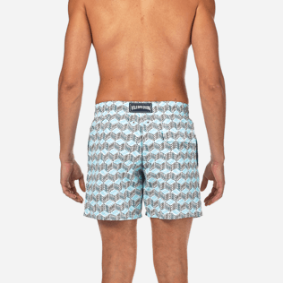 Hombre Clásico Estampado - Bañador con estampado Fishes Cube, Celeste supp2 Hombre Clásico Estampado - Bañador con estampado Fishes Cube, Celeste supp2