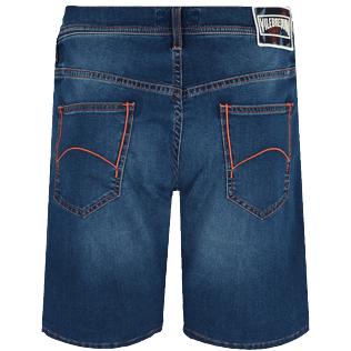 Uomo Altri Stampato - Bermuda uomo in denim con stampa 1977 Spring Flower, Blu marine back Uomo Altri Stampato - Bermuda uomo in denim con stampa 1977 Spring Flower, Blu marine back