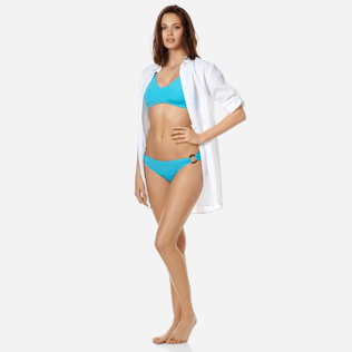 Mujer Braguitas Liso - Braguitas de bikini de corte asimétrico en color liso para mujer, Horizonte supp2 Mujer Braguitas Liso - Braguitas de bikini de corte asimétrico en color liso para mujer, Horizonte supp2