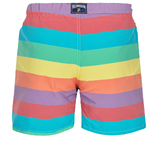 Men 112 Graphic - Men Swim Trunks Vintage 1974 Multicolore Stripes, Multicolor back Men 112 Graphic - Men Swim Trunks Vintage 1974 Multicolore Stripes, Multicolor back