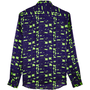 Others Printed - Unisex Linen Jersey Shirt Eels Knitting, Wasabi back Others Printed - Unisex Linen Jersey Shirt Eels Knitting, Wasabi back