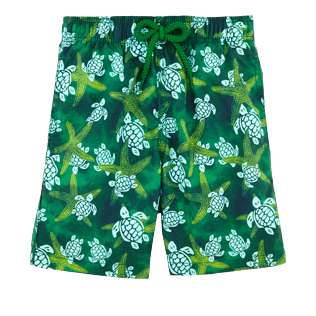 Bambino Altri Stampato - Costume da bagno bambino vintage Starlettes & Turtles, Verde malachite front Bambino Altri Stampato - Costume da bagno bambino vintage Starlettes & Turtles, Verde malachite front