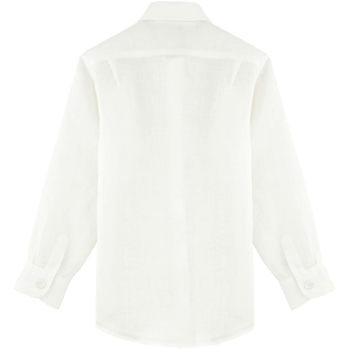 Boys Others Solid - Solid Linen Classic shirt, White back Boys Others Solid - Solid Linen Classic shirt, White back