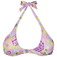 Donna 019 Stampato - Top bikini donna Rainbow Flowers, Cyclamen vista frontale