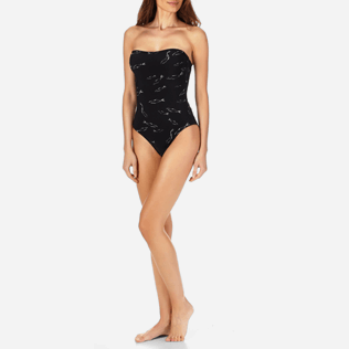 Femme Une Pièce Imprimé - Maillot de bain Une pièce Bustier Femme Fish Dance, Noir supp3 Femme Une Pièce Imprimé - Maillot de bain Une pièce Bustier Femme Fish Dance, Noir supp3