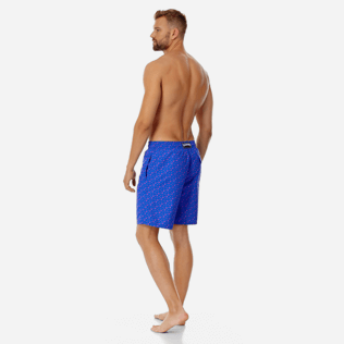 Hombre Clásico largon Estampado - Bañador de corte largo con estampado Micro Ronde Des Tortues para hombre, Mar azul backworn Hombre Clásico largon Estampado - Bañador de corte largo con estampado Micro Ronde Des Tortues para hombre, Mar azul backworn