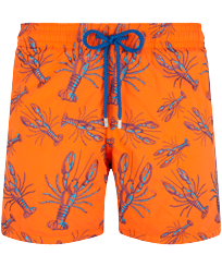 Men Embroidered Embroidered - Men Embroidered Swim Shorts Lobsters - Limited Edition, Tango front view