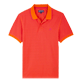 Men Others Solid - Men Changing Cotton Pique Polo Shirt Solid, Apricot front view