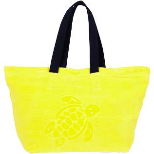 Autros Liso - Bolsa de playa grande de tejido terry con estampado jacquard liso, Safran front Autros Liso - Bolsa de playa grande de tejido terry con estampado jacquard liso, Safran front