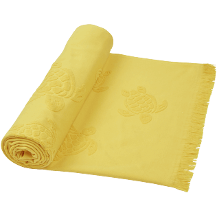 Andere Uni - Turtles Jacquard-Decke aus Frottee, Curry backworn Andere Uni - Turtles Jacquard-Decke aus Frottee, Curry backworn