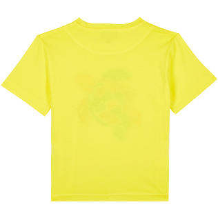Bambino Altri Stampato - T-shirt bambino in cotone biologico Tortue Multicolore, Limone vista posteriore