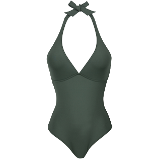 Damen Einteiler Uni - Formender Solid Badeanzug für Damen, Pepper front Damen Einteiler Uni - Formender Solid Badeanzug für Damen, Pepper front