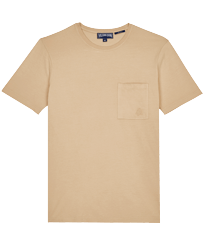 Hombre Autros Liso - Camiseta de algodón orgánico con tinte natural para hombre, Nuts vista frontal